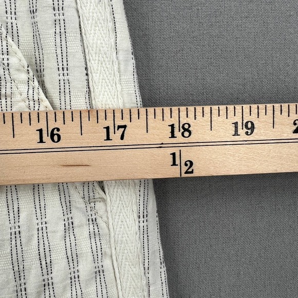 ANTHROPOLOGIE HEI HEI Pants Womens 4 Off White Cotton Striped Pant Wander Cargo - Picture 11 of 13